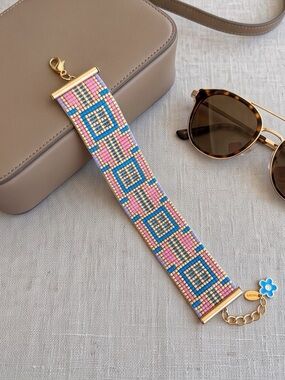 NWT - Atika Loom Sunlit Windows Beaded Bracelet | Japanese Miyuki Delica beads